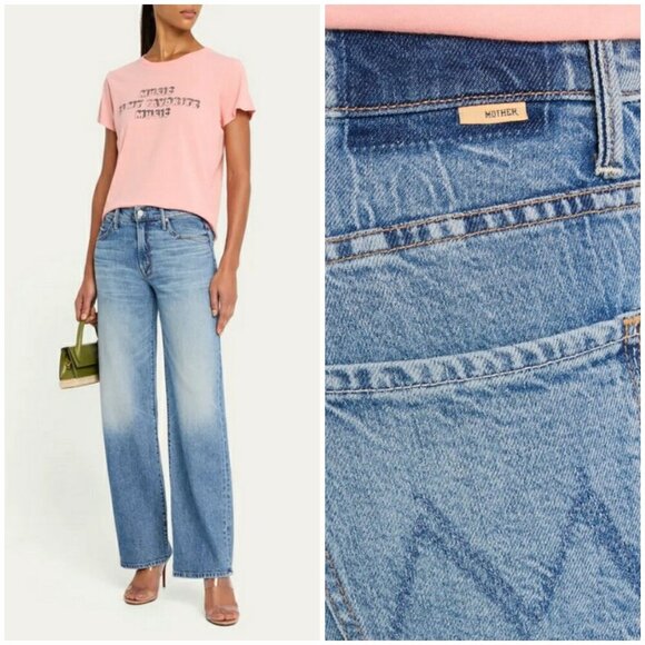 💕MOTHER SUPERIOR💕 Lil' Mid-Rise Tunnel Vision Sneak Jeans I'm A Winner 30 NWOT - Picture 9 of 16